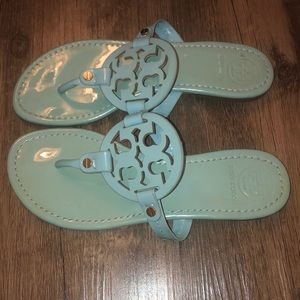 Tory Burch Shoes - Tory Burch Turquoise Millers Sandals Size 8 VGUC Tory Burch Shoes - Tory Burch Turquoise Millers Sandals Size 8 VGUC